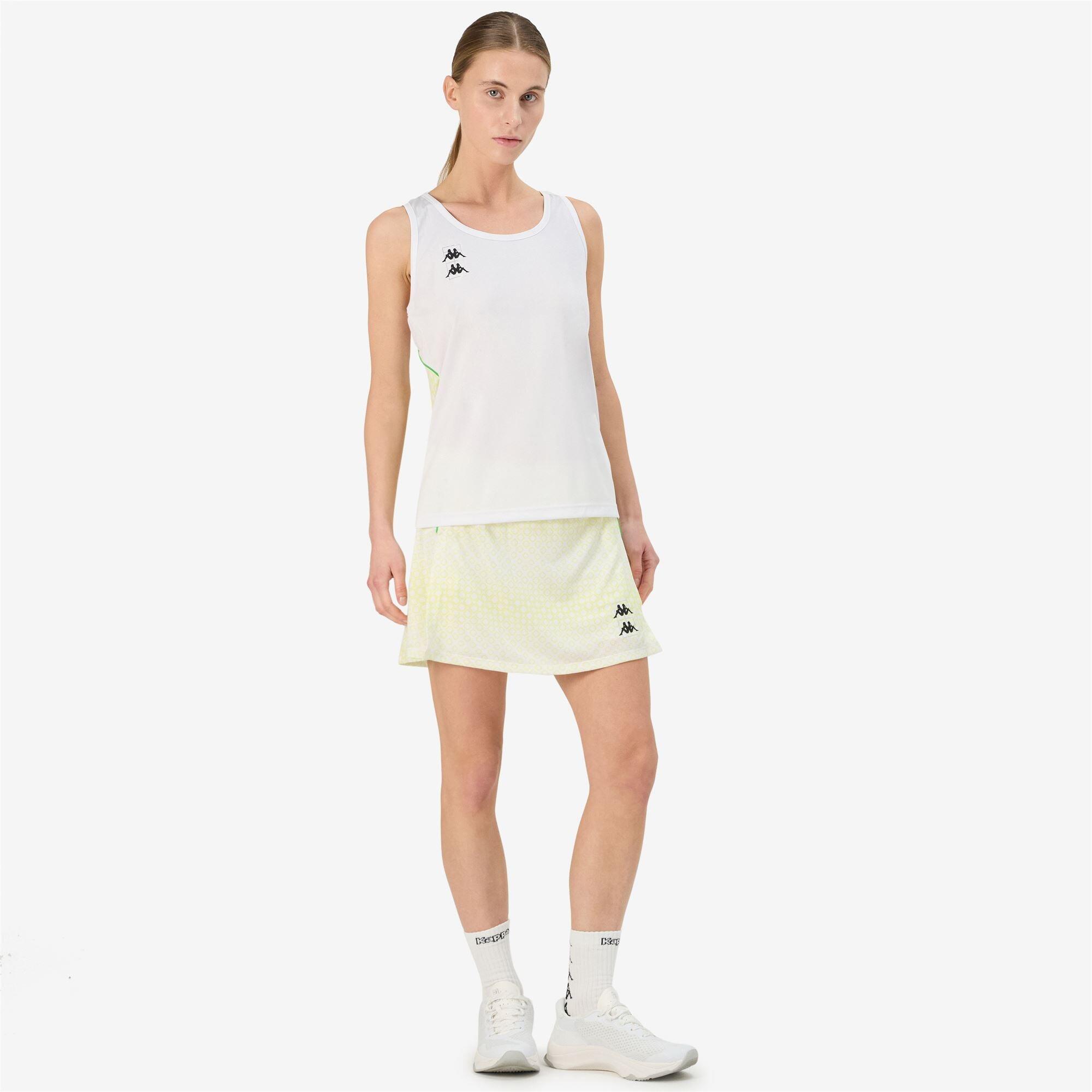 Canottiera da donna in poliestere bianco da padel 5/6