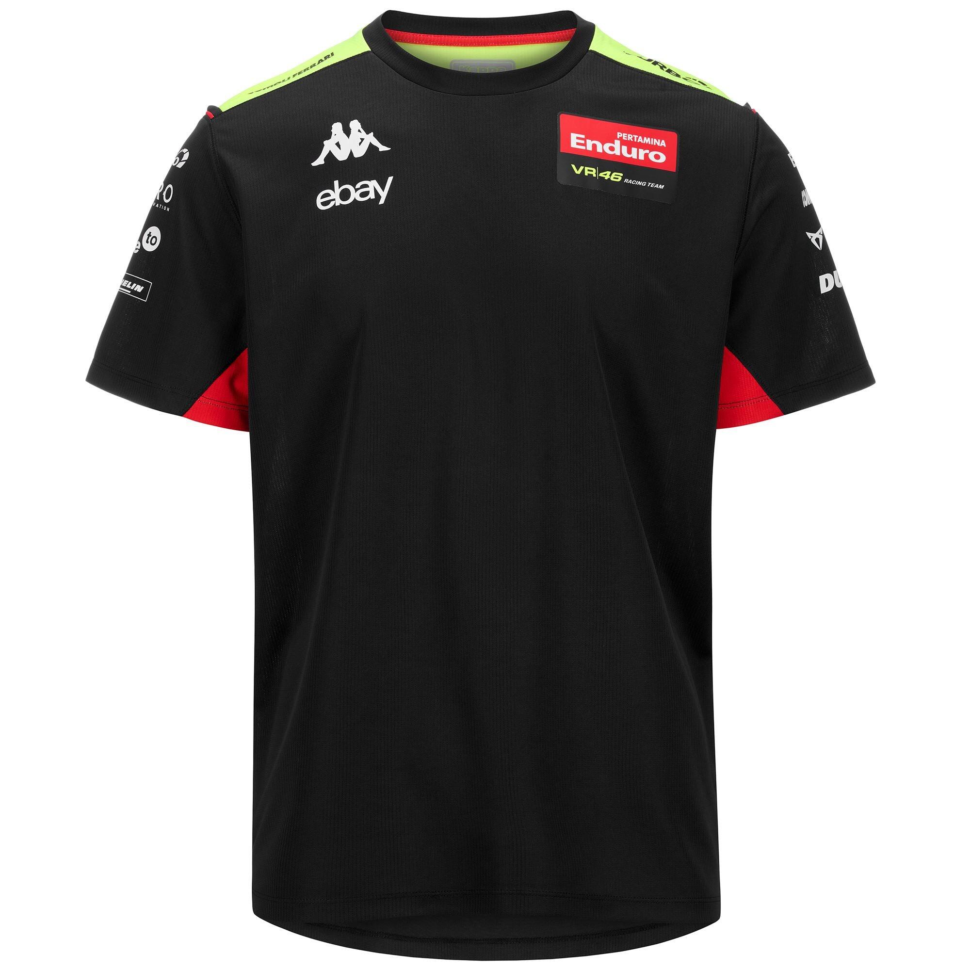 T-shirt da bambino in poliestere nero da moto 2/6