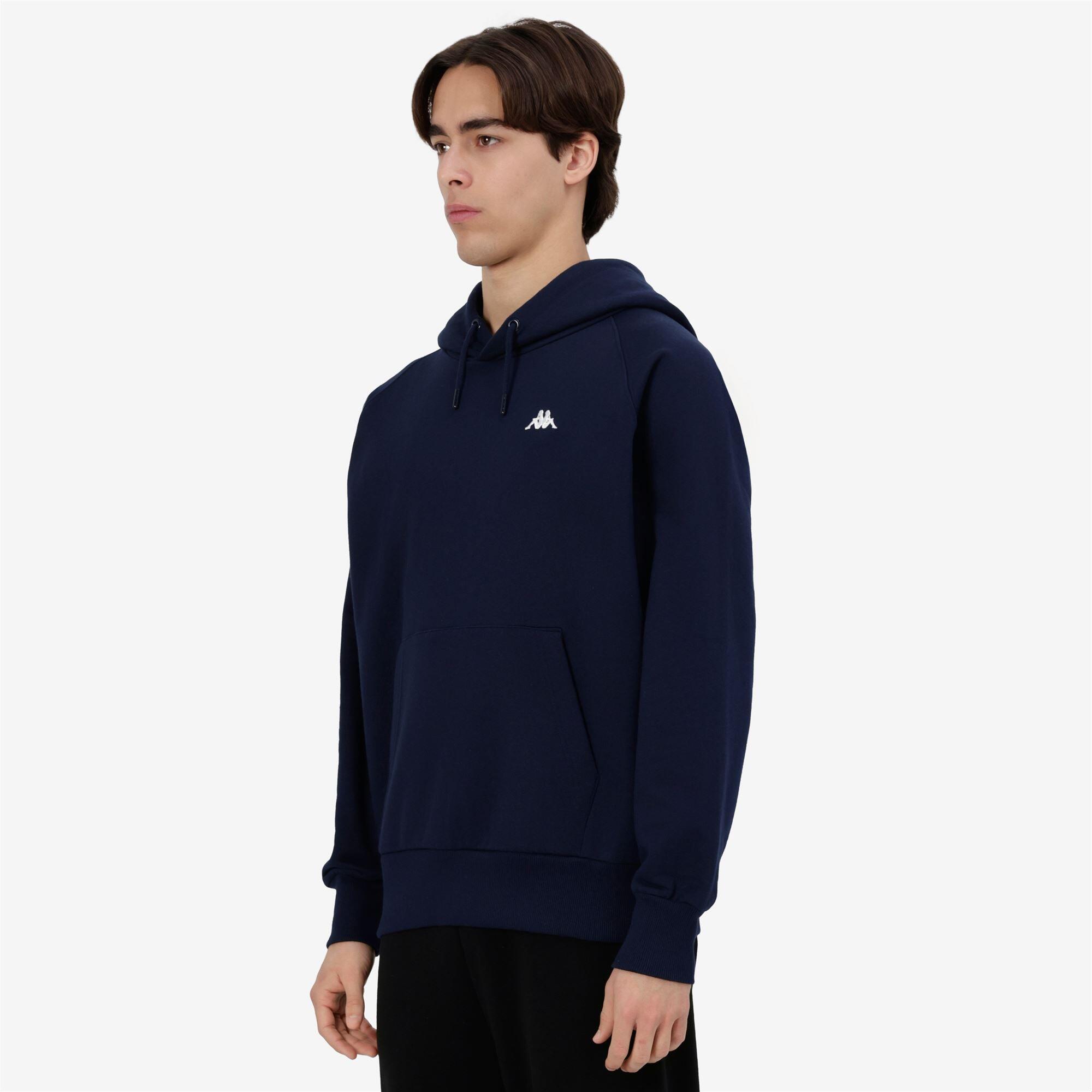 Felpa da uomo in cotone blu da streetwear sportivo 5/6