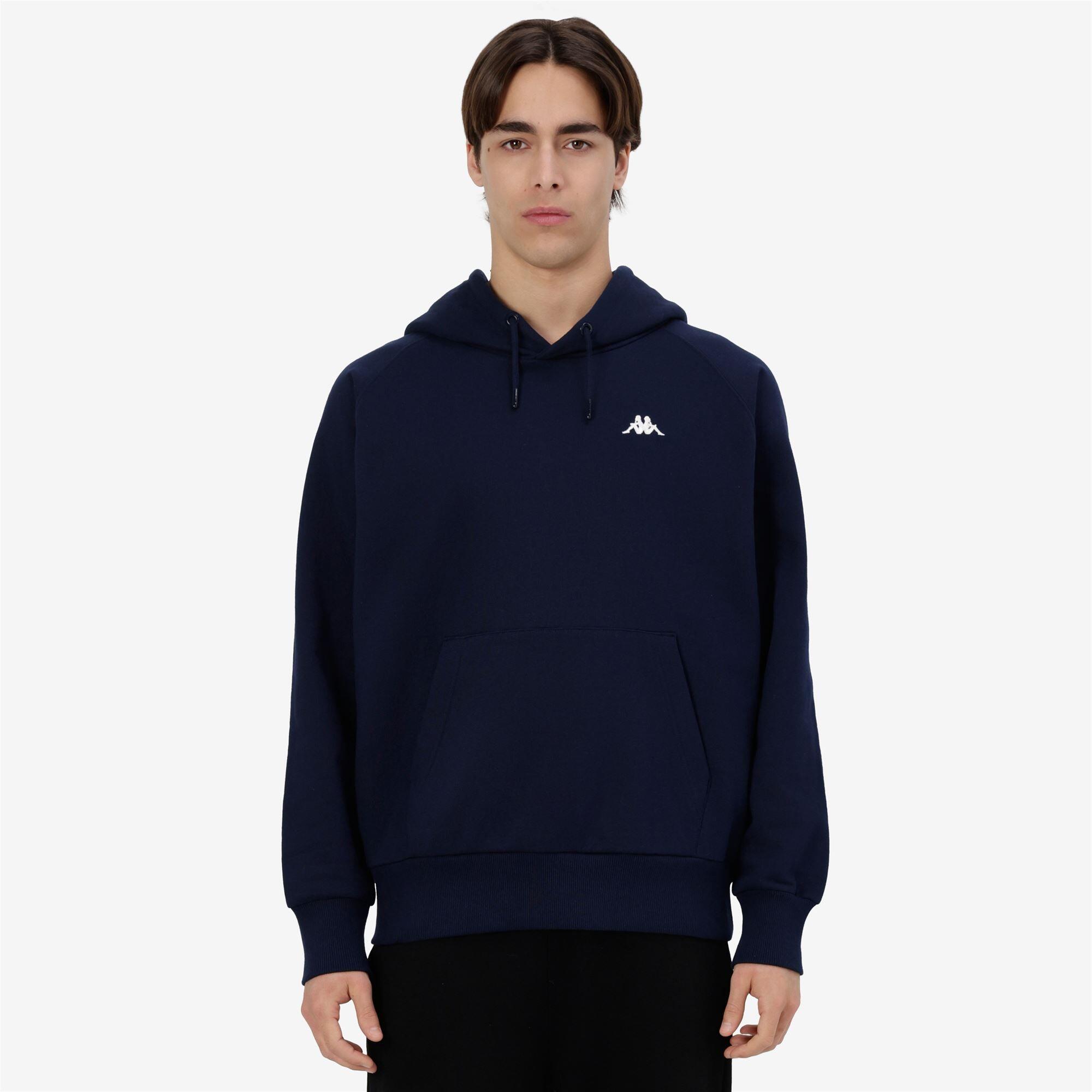 Felpa da uomo in cotone blu da streetwear sportivo 4/6