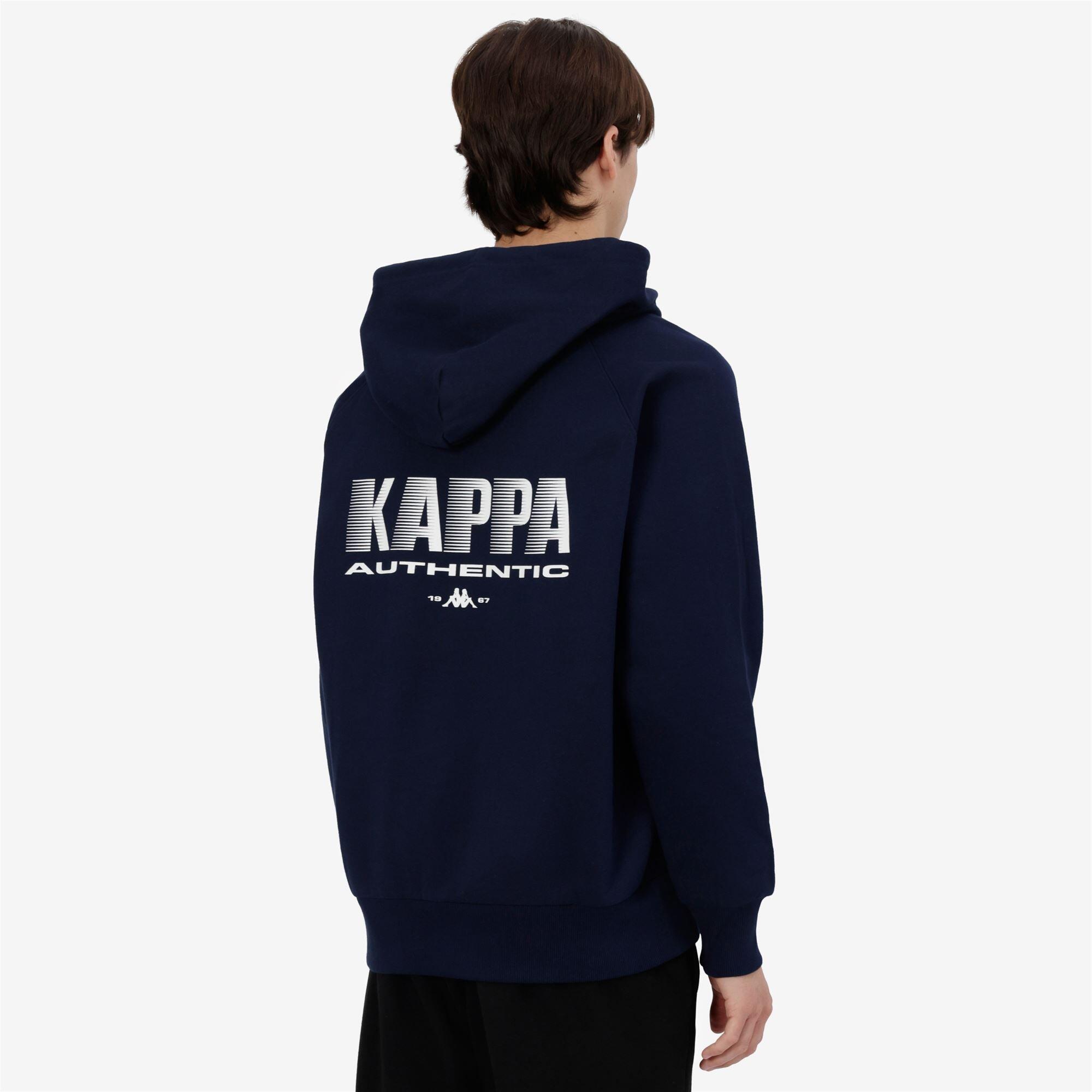 Felpa da uomo in cotone blu da streetwear sportivo 6/6