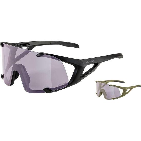 Alpina Hawkeye Q-Lite V okulary rowerowe oliwkowe, szare soczewki