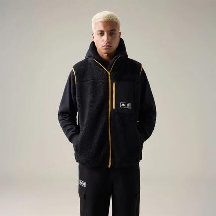 Sweat-shirt sans manches pour homme noir pour streetwear sportif