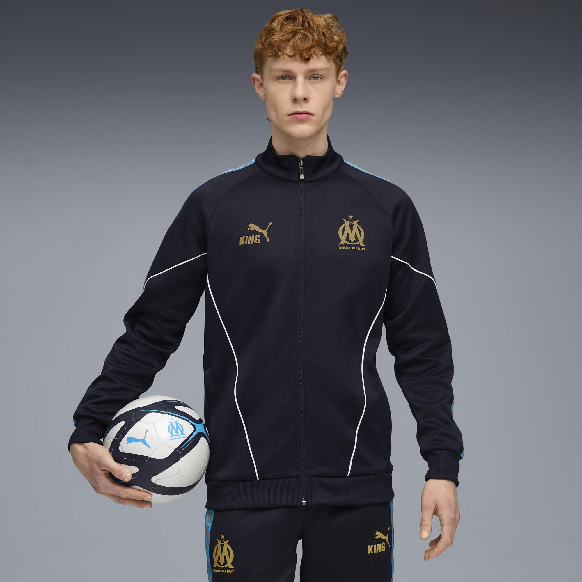 Męska kurtka Olympique Marsylia KING Anthem PUMA