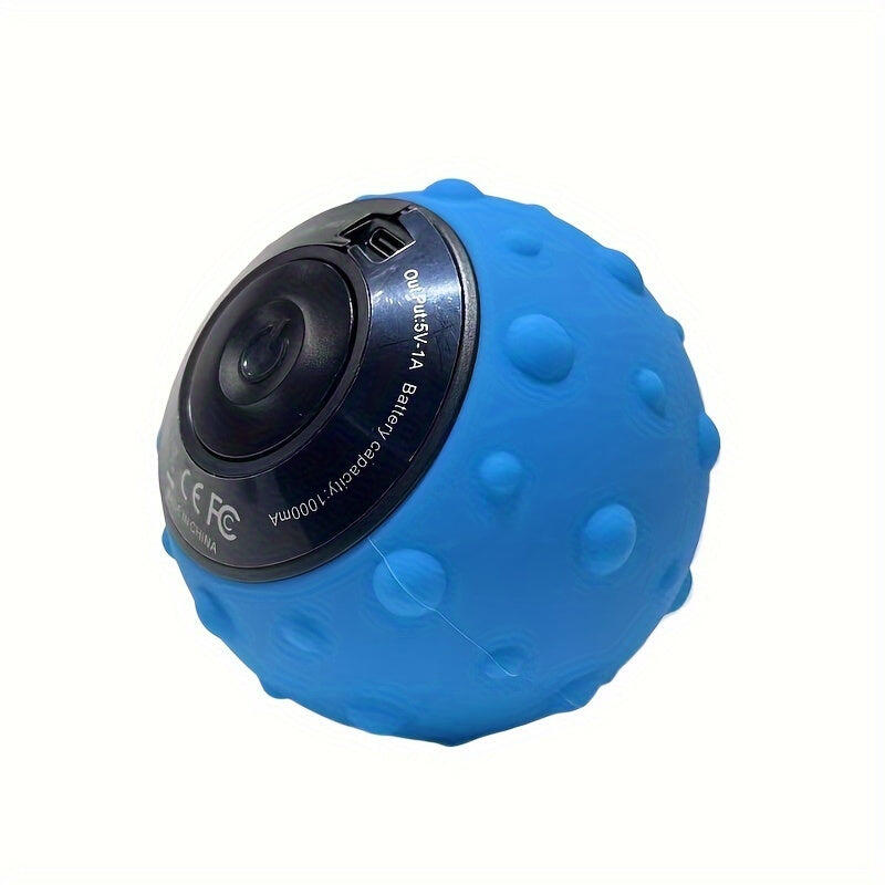 NNETM Portable USB Rechargeable Massage Ball  5-Speed(Blue)