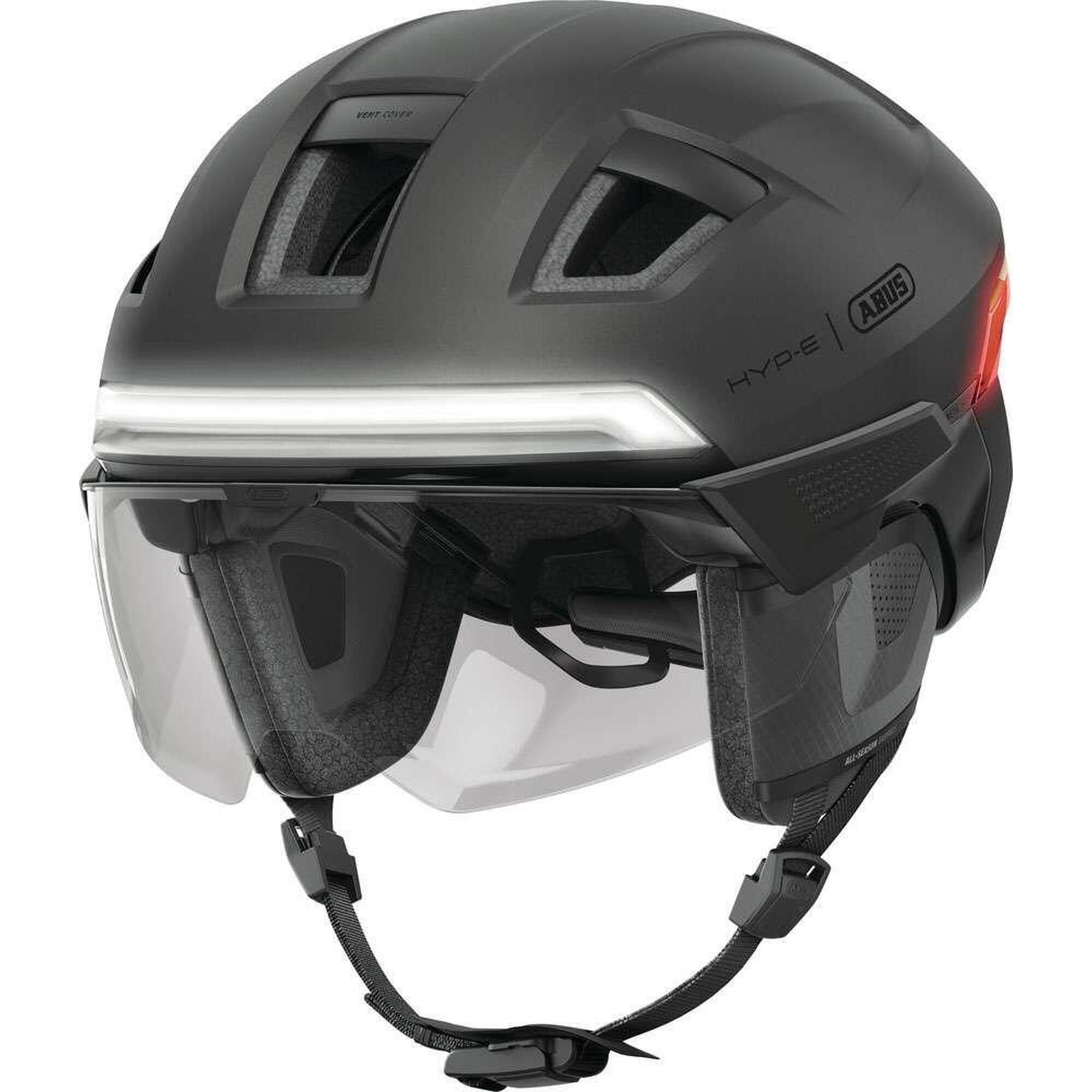 Abus - Abus Smart Helm Hyp-e Bl.ace Volcano Titan M 54-58cm - Casque - Noir - 54-58 Cm - Decathlon