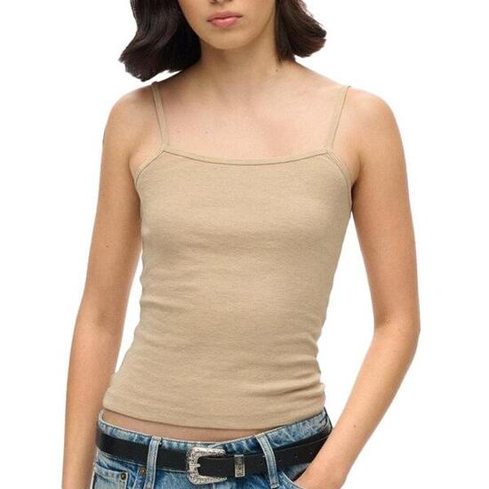 Débardeur Marron Clair Femme Superdry Fine