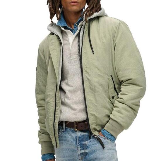 Chaqueta Superdry Verde con Capucha para Hombre