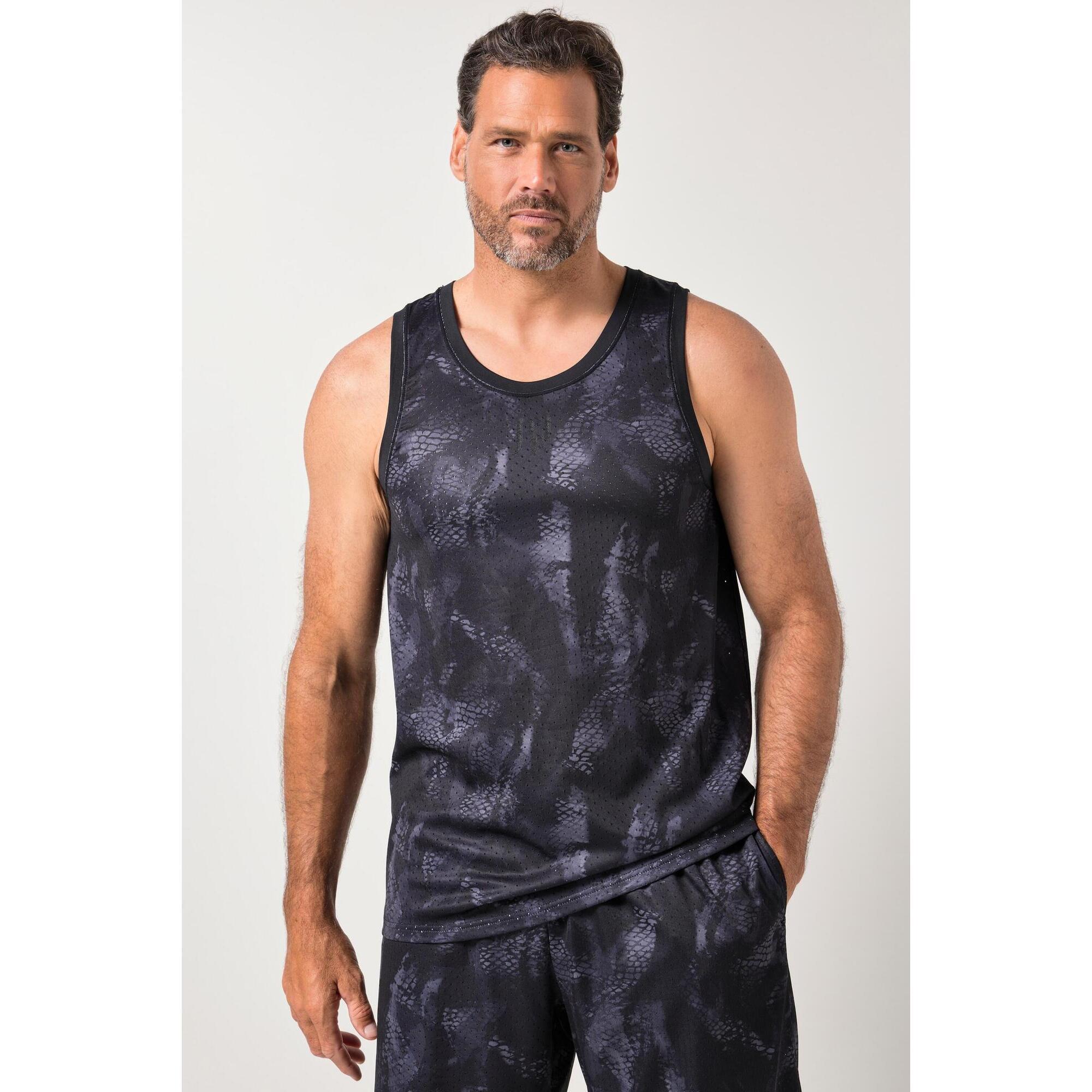 Jay-pi - Hommes Débardeur En Mesh Imprimé All-over Et Séchage Quickdry - Débardeur - Noir - Decathlon