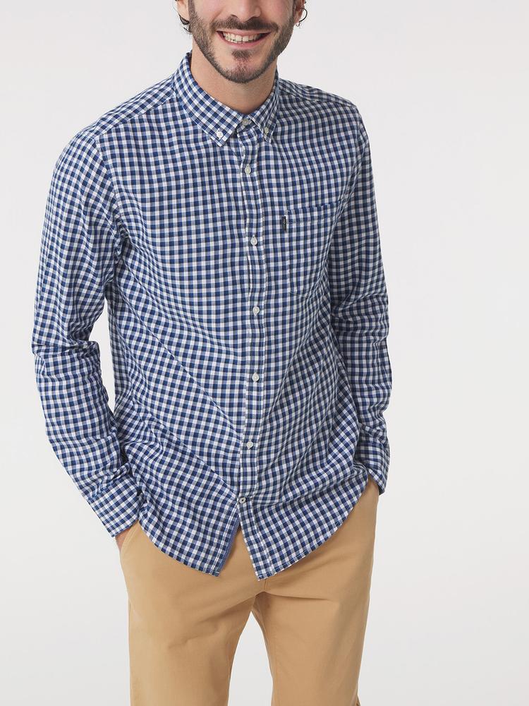 Chemise manches longues Homme - PERRICHE Bleu 3/5