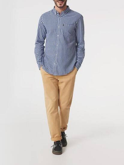 Chemise manches longues Homme - PERRICHE Bleu
