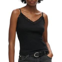 Débardeur Noir Femme Superdry Vintage