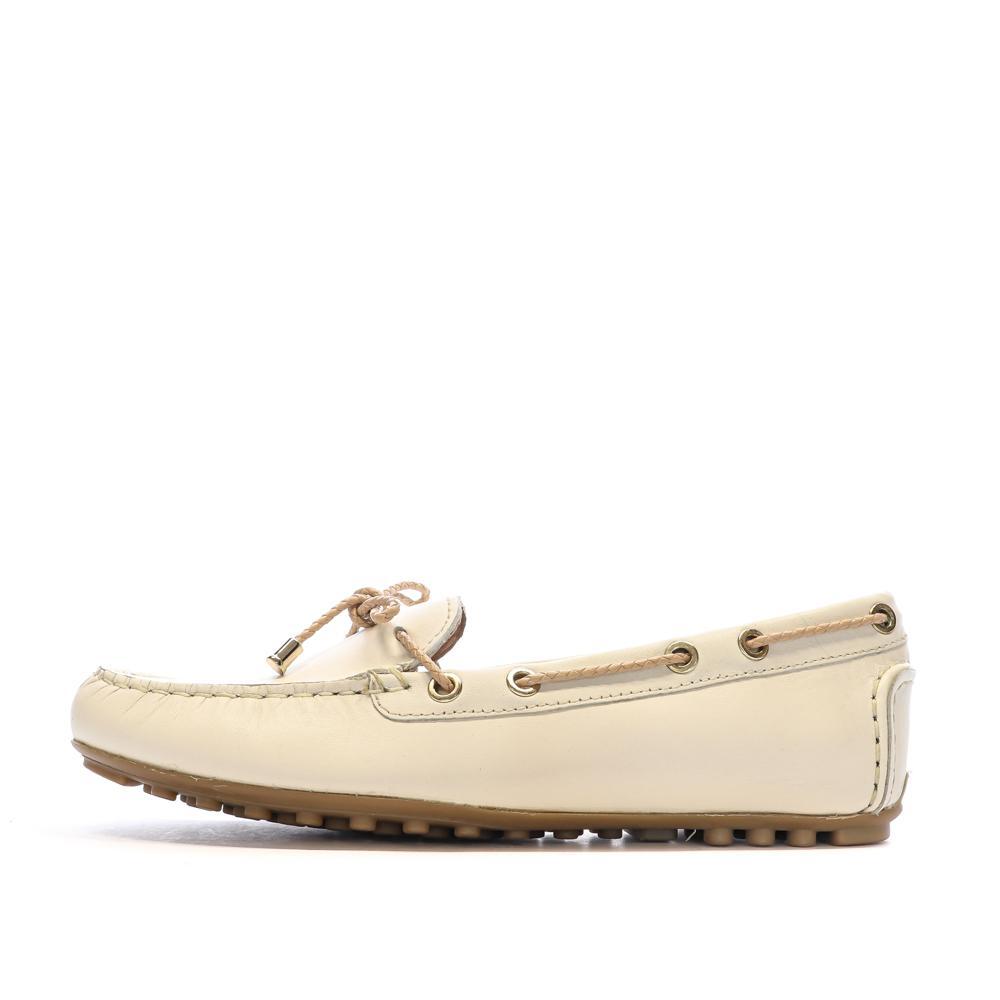 Geox - Mocassins Beige Femme Geox  Leelyan - Chaussures Bateau - Beige - Decathlon