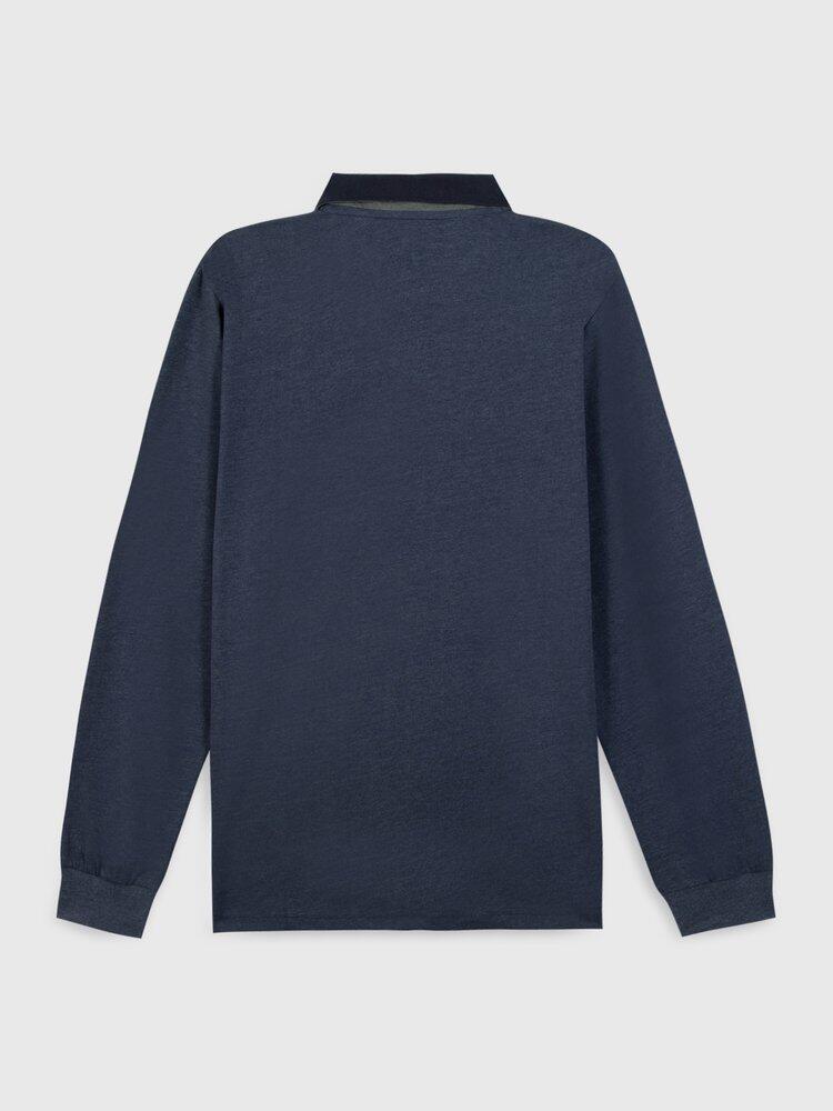 Polo Uomo Maniche Lunghe Blu Navy TBS PEKANPOL 2/2
