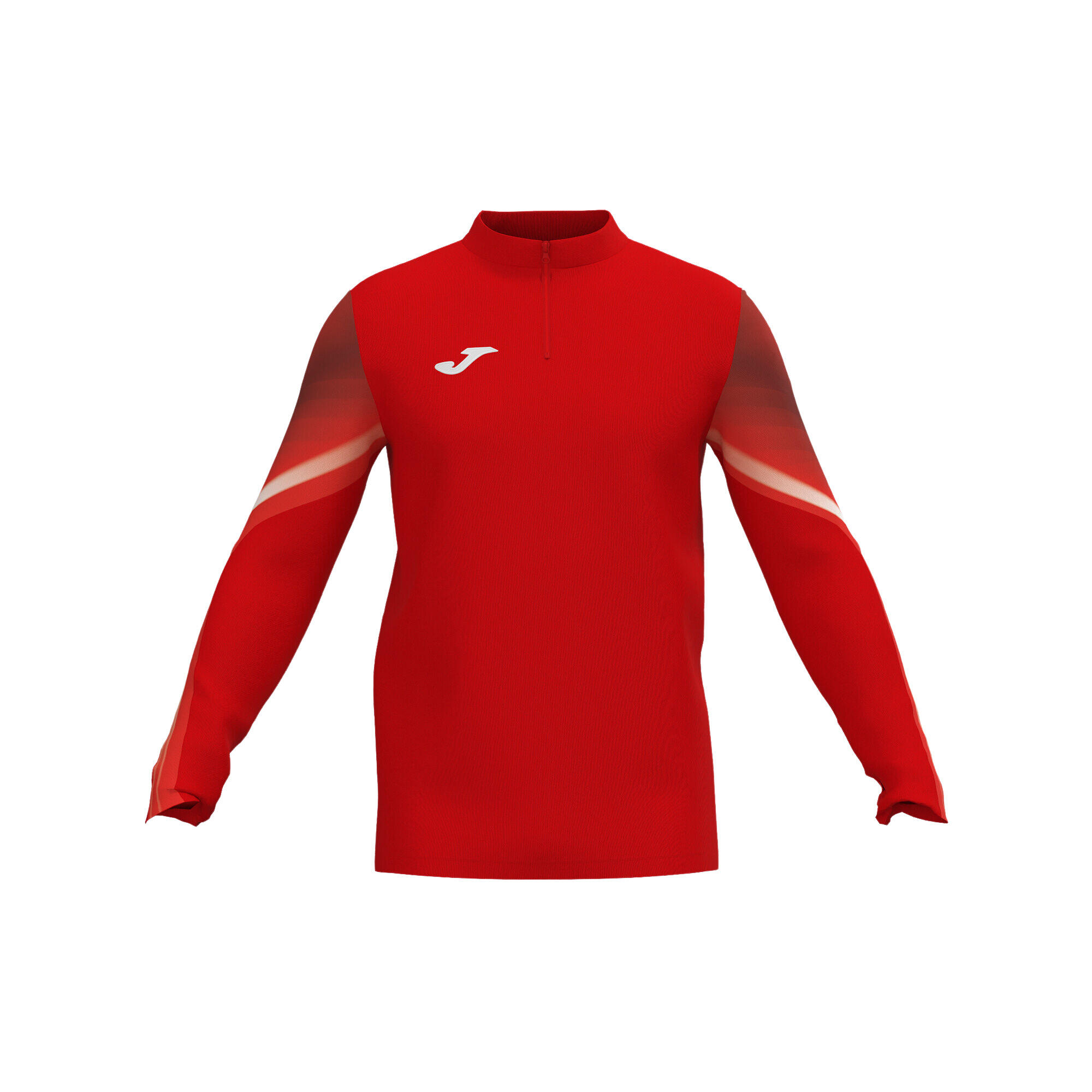Joma - Sweat-shirt Running Femme Joma Elite Xi Rouge - Pull - Blanc|rouge - Decathlon