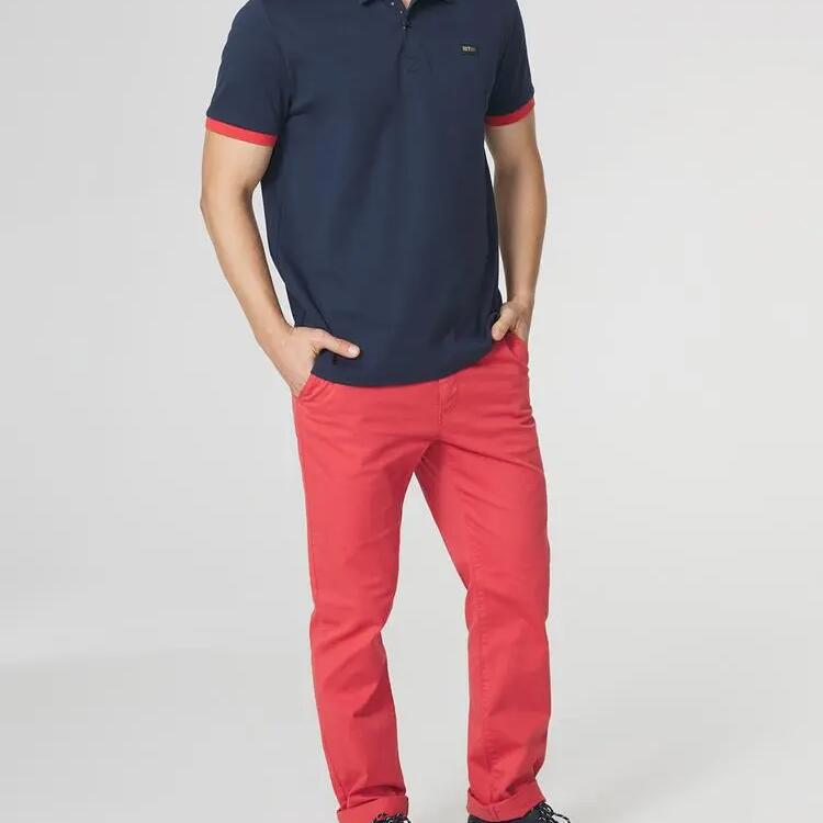 Men's TBS BARZO Navy Polo Shirt