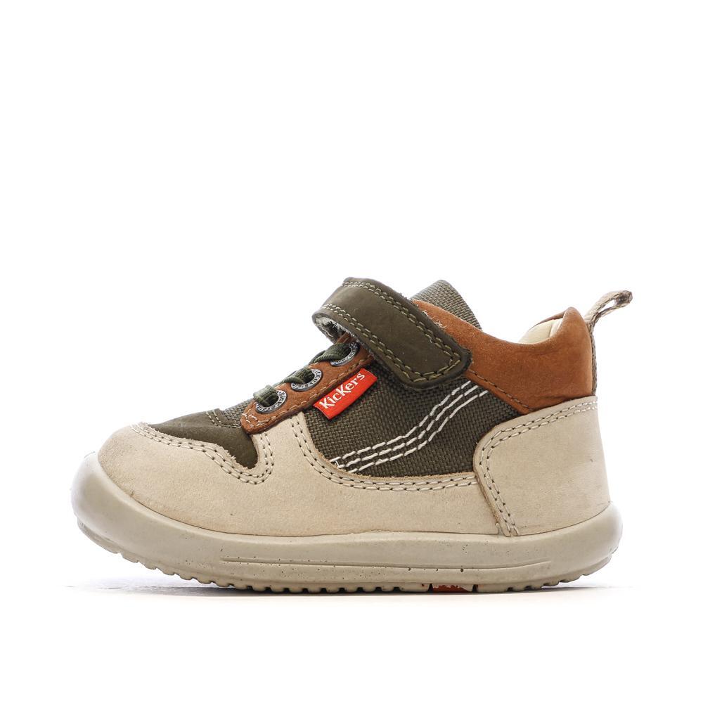 Kickers Boys' High-Top Boots - Beige/Camel