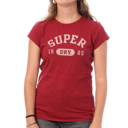 Camiseta Roja Superdry Athletic para Mujer
