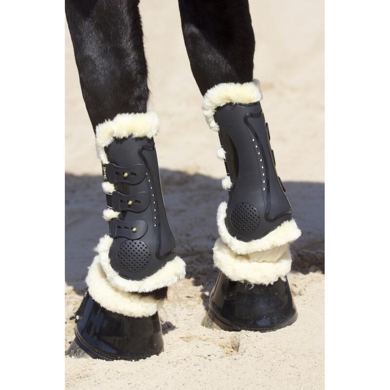 Front gaiters for open horses with synthetic sheepskin lining T de T Proteck Com 2/2