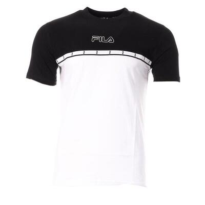 T-shirt Fila Tape da Uomo Nero/Bianco