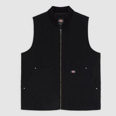 Gewatteerd dickies canvas vest zwart