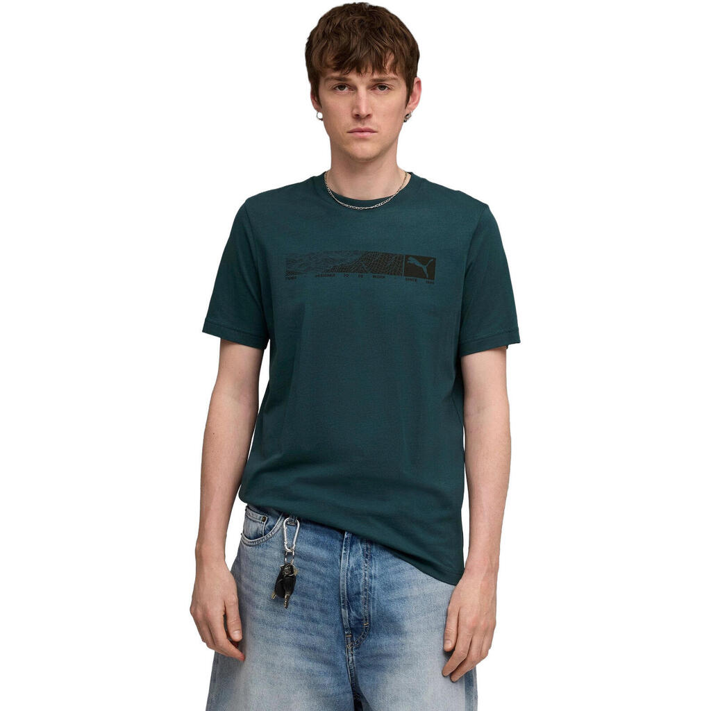 T-shirt Puma tech Graphic Tee, Green, Men