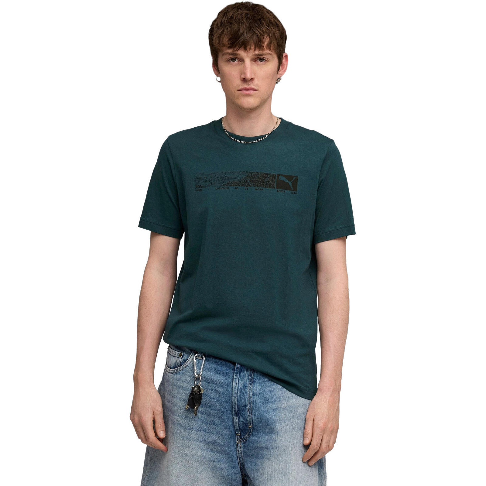 T-shirt Puma tech Graphic Tee, Vert, Hommes 1/5