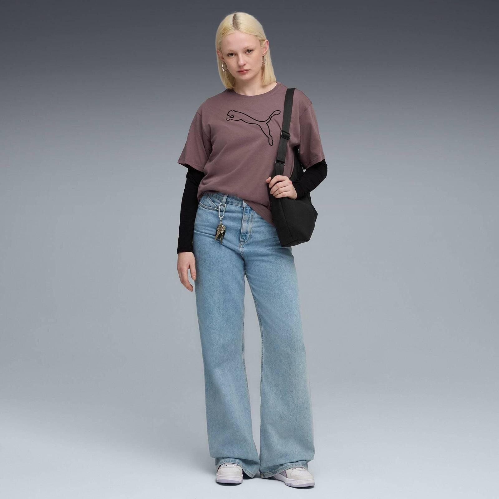 T-shirt Puma Her Relaxed Graphic Tee Raisin, Violet, Femmes 3/5