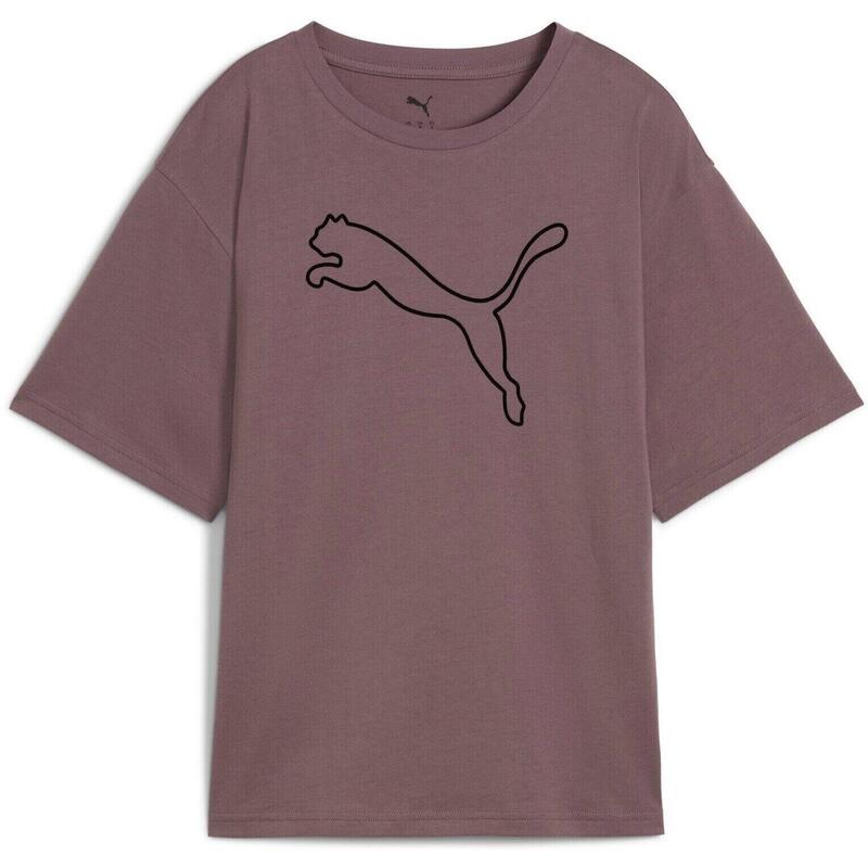 Tricou femei Puma Her Relaxed Graphic Tee Raisin, Mov