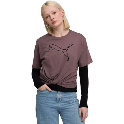 T-Shirt Puma Her Relaxed Graphic Tee Raisin, Lila, Damen