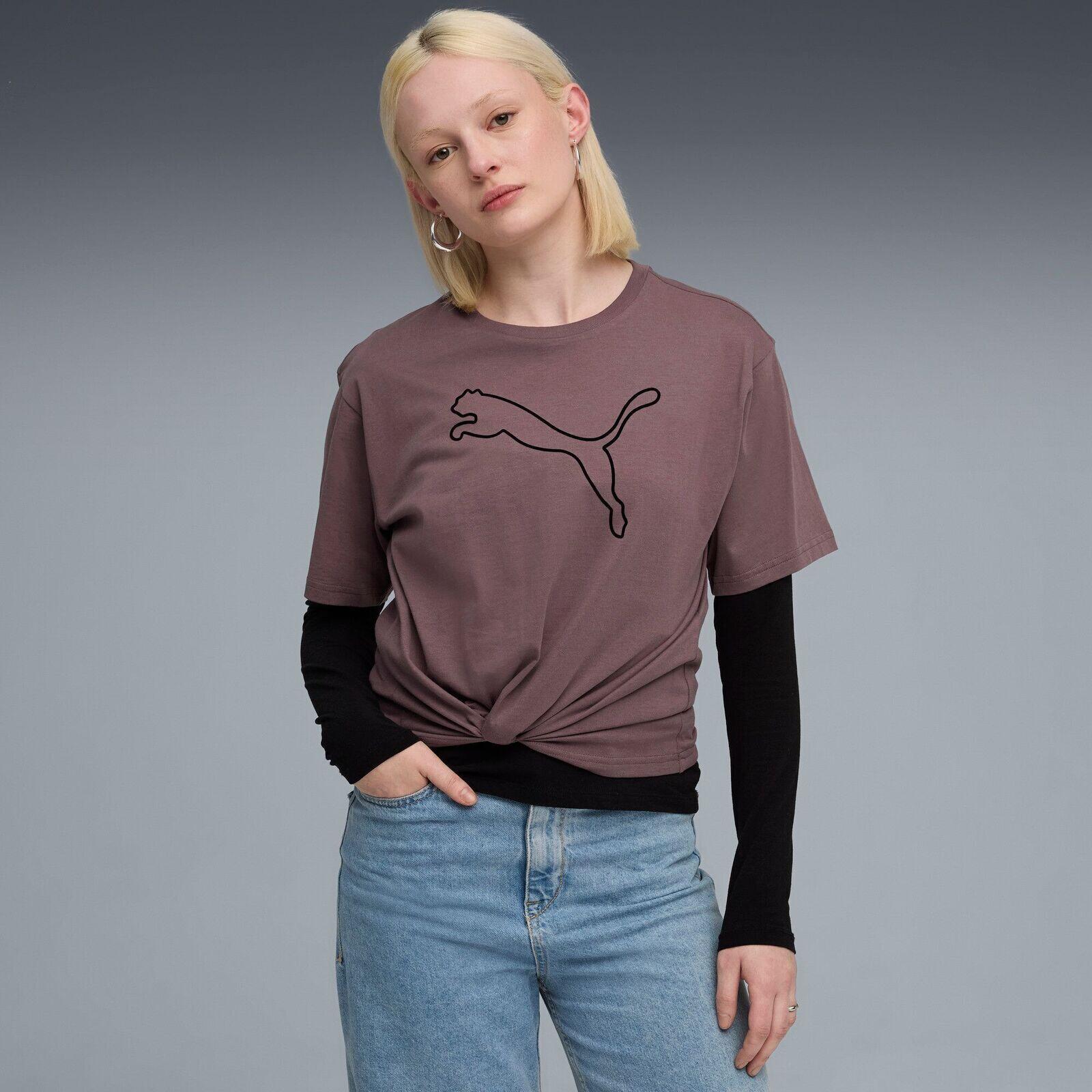 T-shirt Puma Her Relaxed Graphic Tee Raisin, Violet, Femmes 4/5