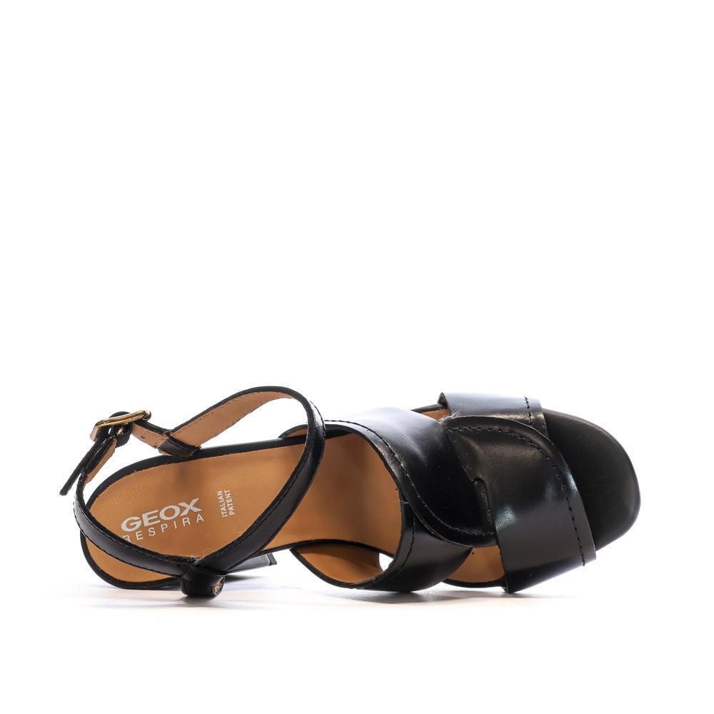 Sandalias Negras Geox Neraklia para Mujer 5/7