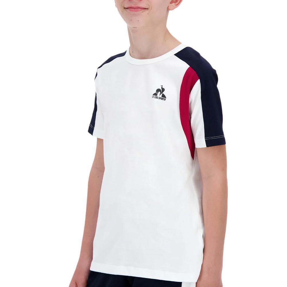 Le Coq Sportif Boys' Tri White/Navy T-Shirt