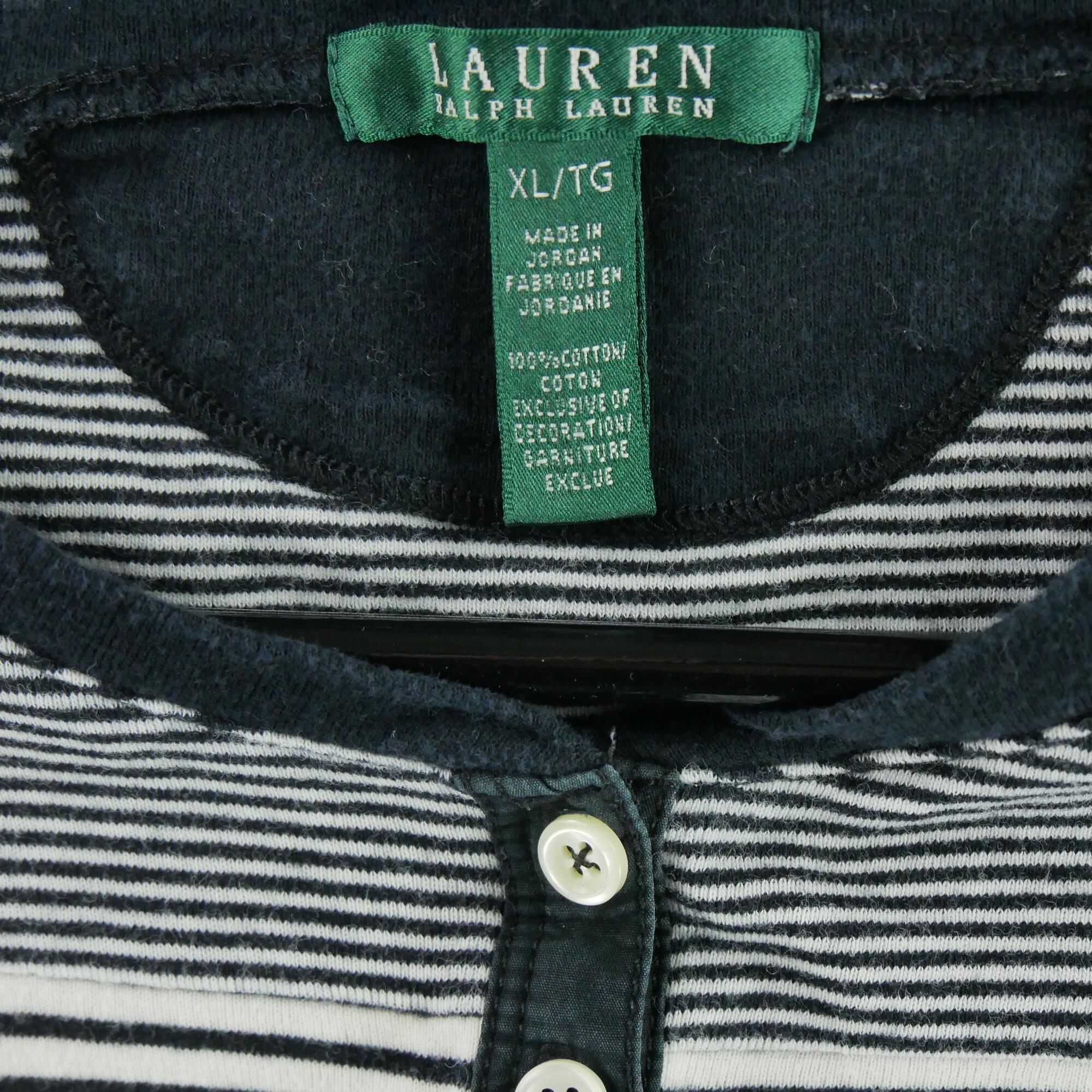 Langarm Damen Schwarzes T-Shirt 6/7
