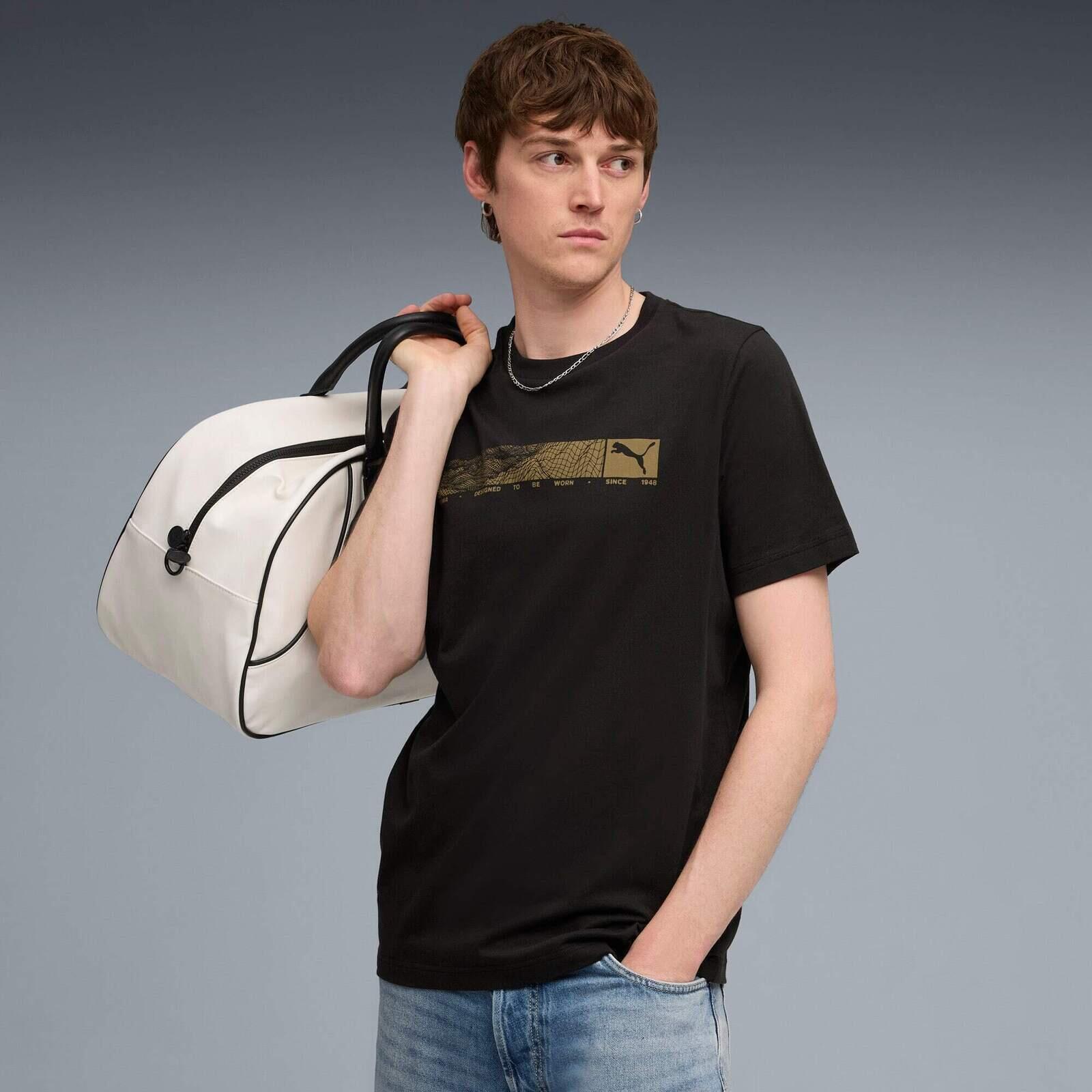 T-shirt Puma tech Graphic Tee, Noir, Hommes 4/5