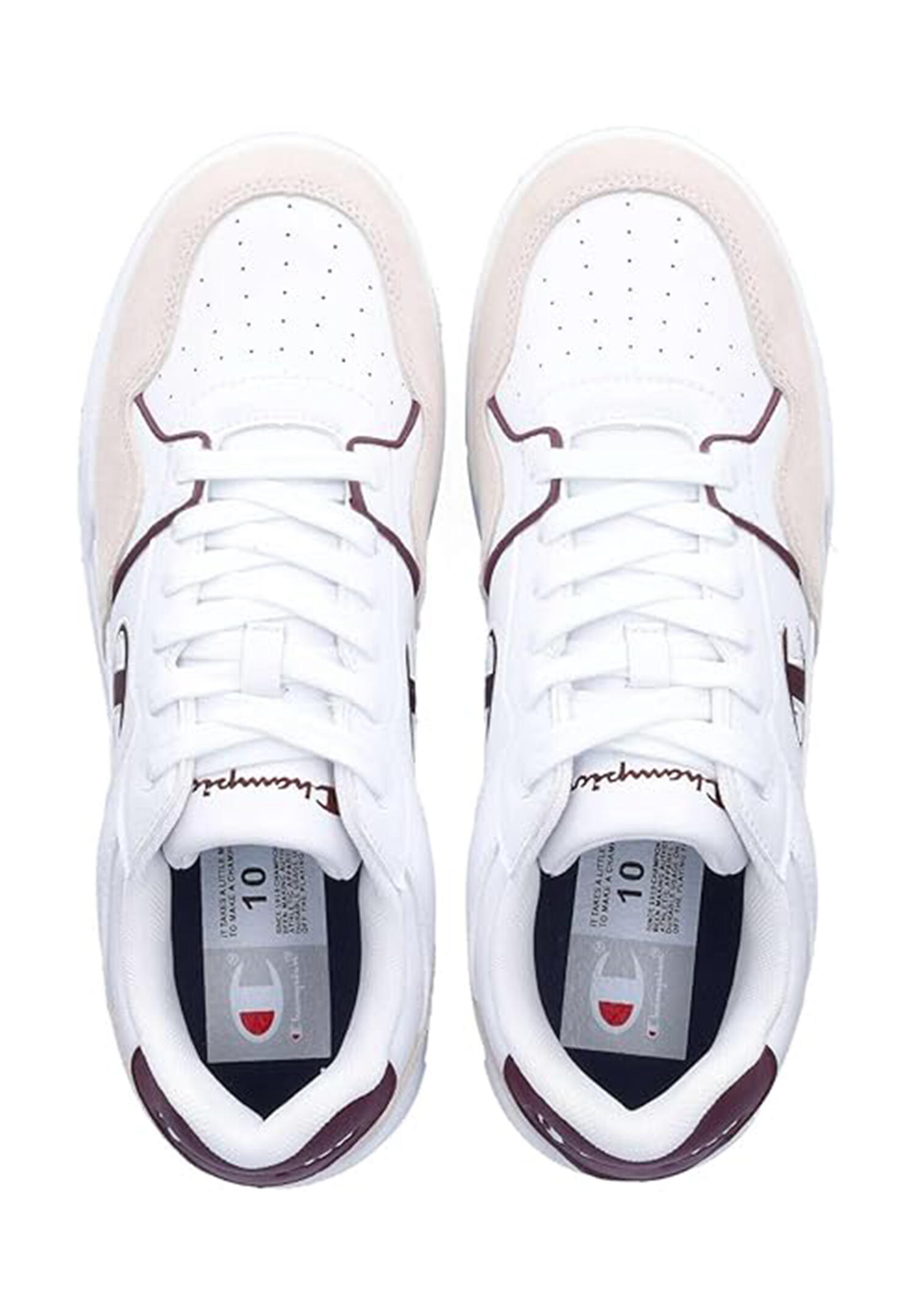 Champion RD PRM Herren Sneaker Leder S22495-CHA-WW 004 white/wine 5/6