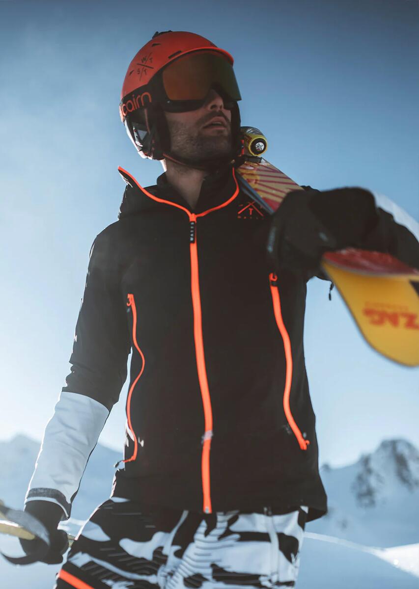 WATTS Snow Ski Jas Heren - Zwart/Wit 3/7