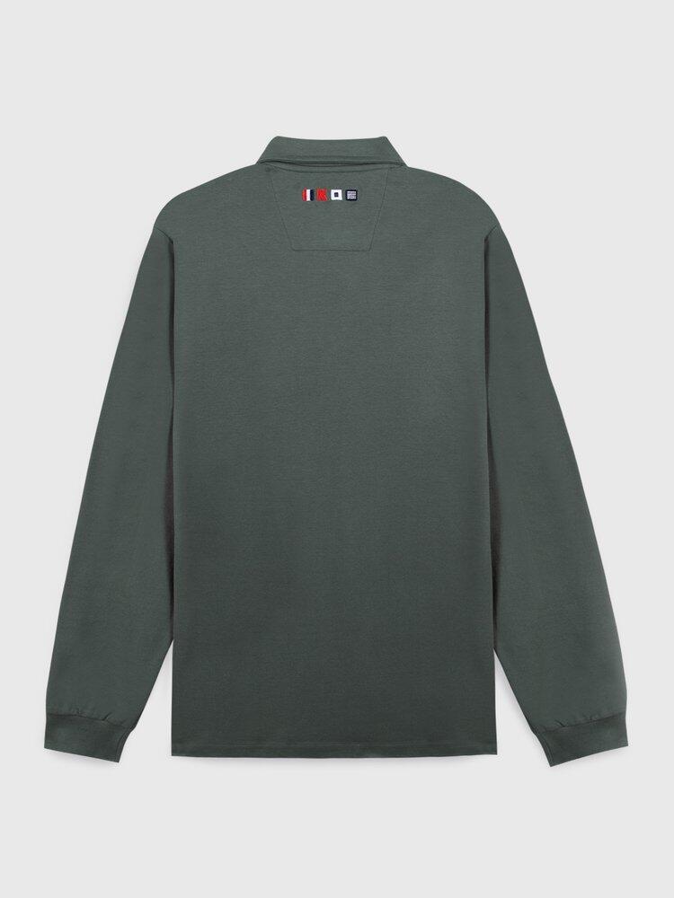 Polo Uomo Maniche Lunghe Verde Scuro TBS Sapin 2/2