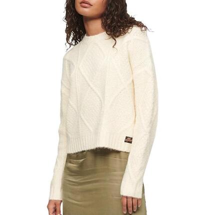 Pull Blanc Femme Superdry Chunky