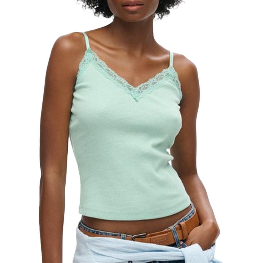 Superdry Women's Vintage Green Vest Top