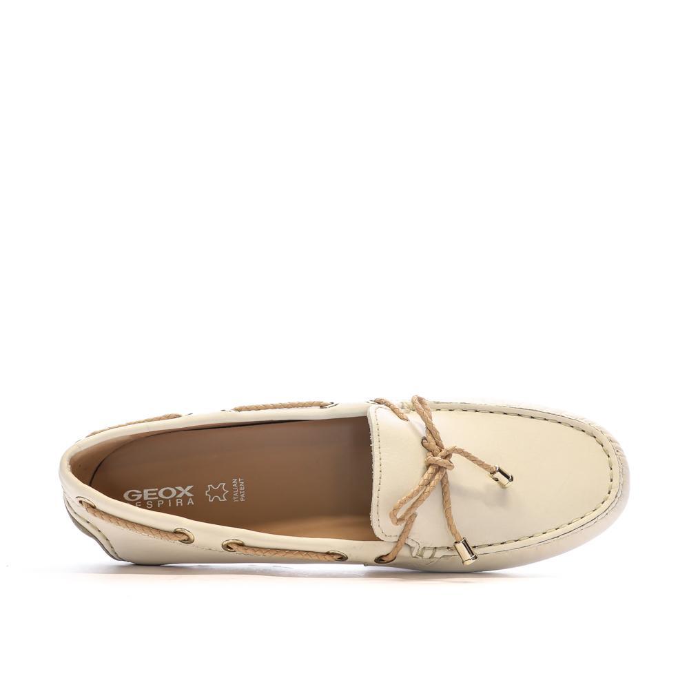 Mocasines Geox Leelyan beige para mujer 5/7