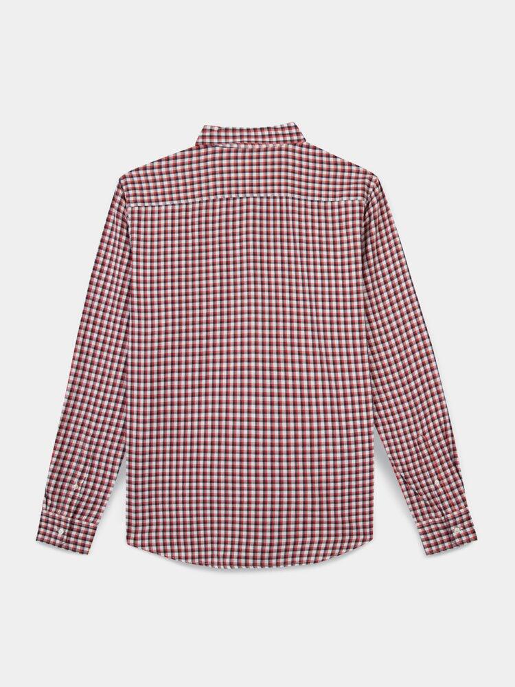 Chemise manches longues Homme - PERRICHE Rose/rouge 5/5