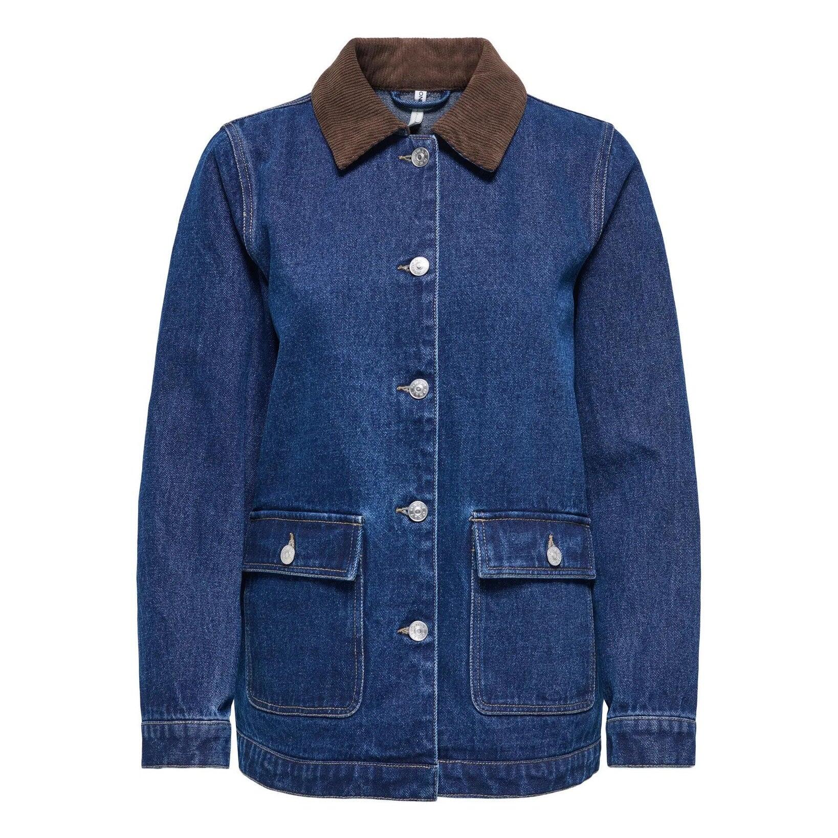 Only - Veste Only Frankie En Denim Côtelé - Veste - Bleu|multicolore - Decathlon
