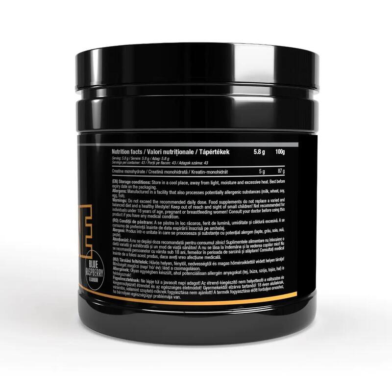 Creatine Monohydrate, Blue Raspberry, 250g