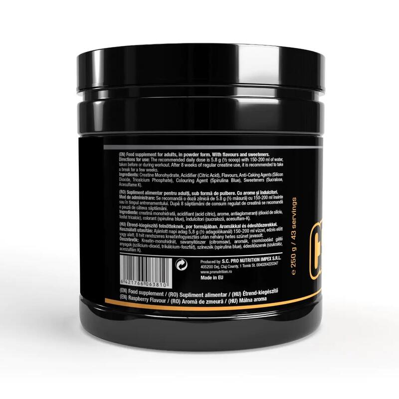 Creatine Monohydrate, Blue Raspberry, 250g