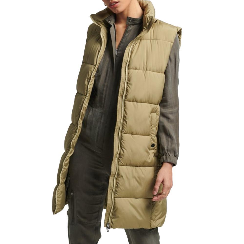 Superdry Studios Women's Khaki Sleeveless Puffer Jacket