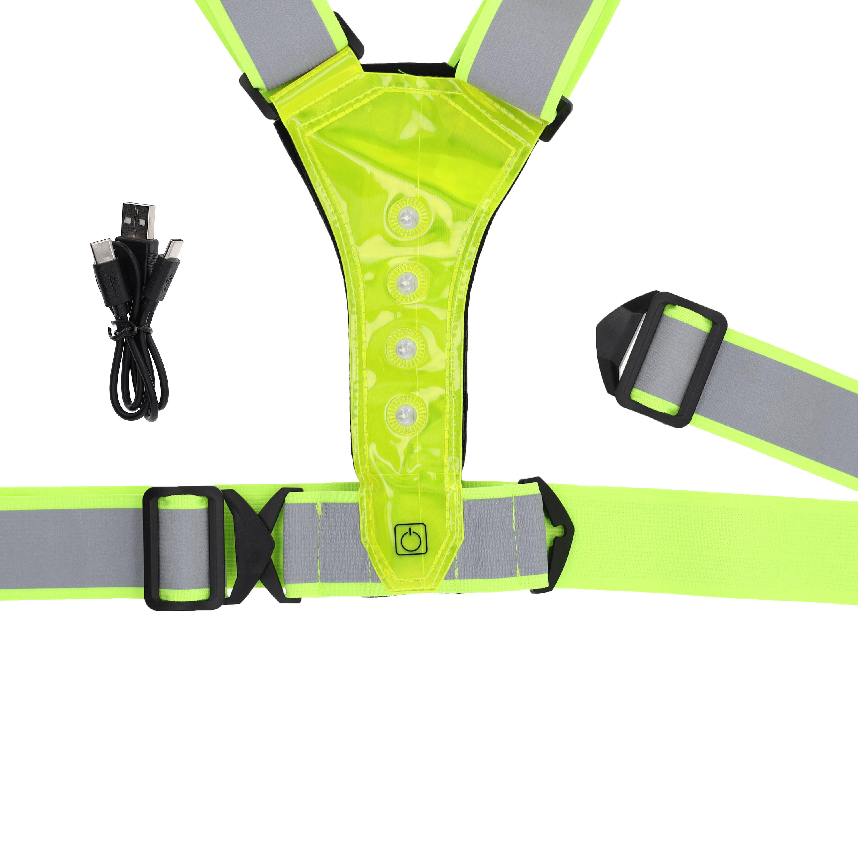 Arnés de Seguridad LED Recargable para Running y Ciclismo – Alta Visibilidad 2/6