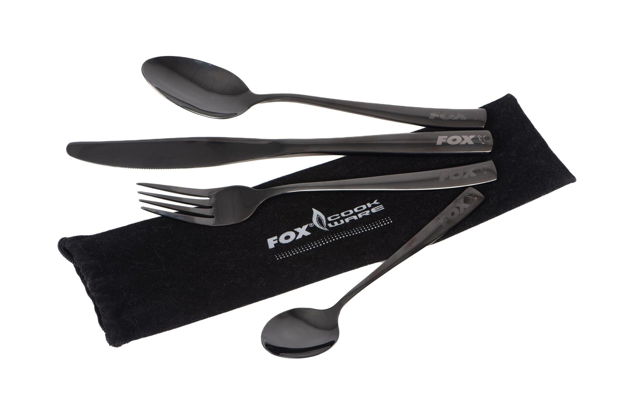 Ensemble de couverts Fox Cookware en acier inoxydable noir 2/7