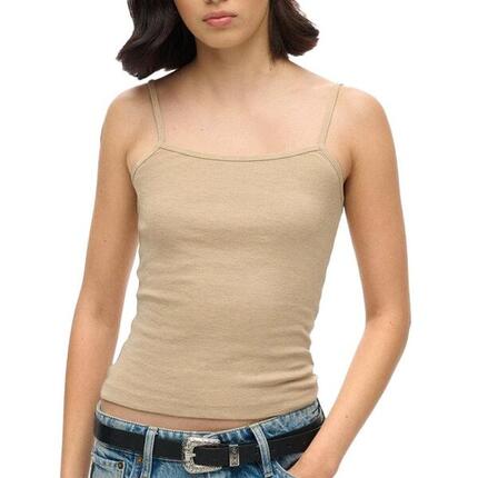 Débardeur Marron Clair Femme Superdry Fine