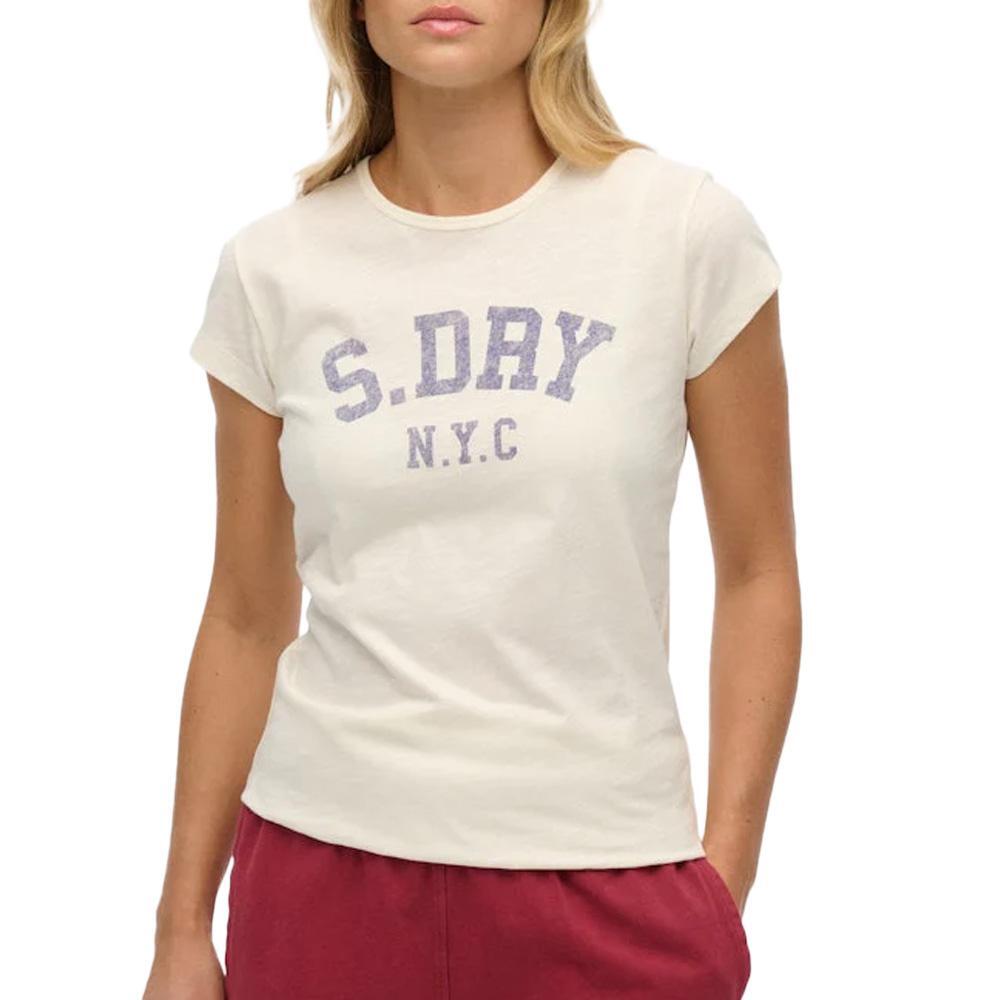 Superdry - T-shirt Beige Femme Superdry Athletic - Sous Maillot Manche Courte - Beige - Decathlon